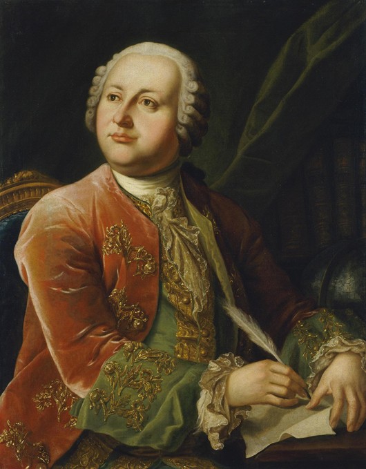 Porträt von Michail W. Lomonossow (1711-1765) von Unbekannter Künstler
