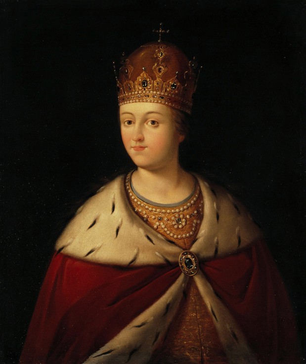 Porträt von Regentin Sofia Alexejewna (1657-1704) von Unbekannter Künstler