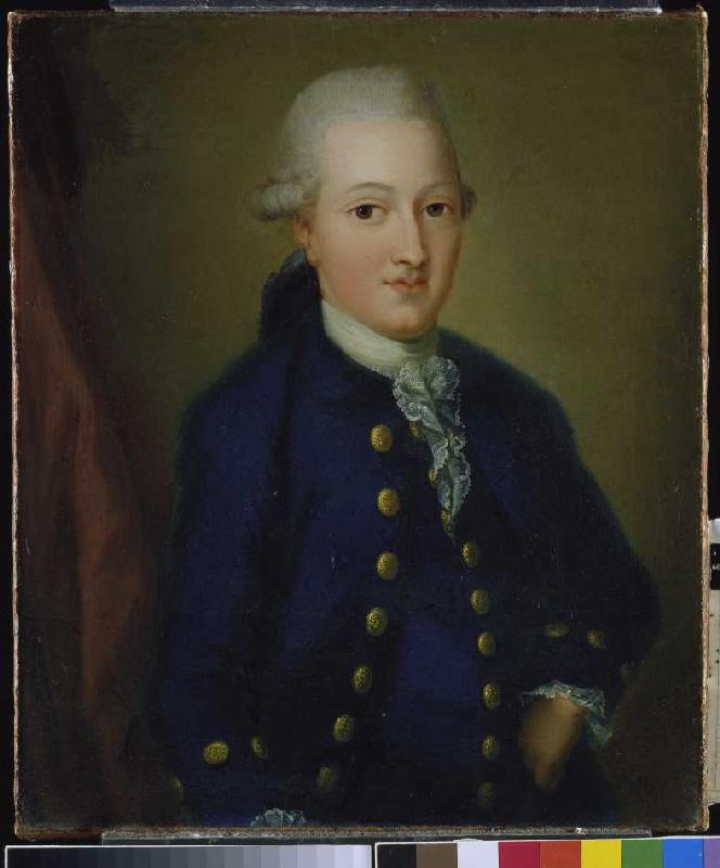 Portrait von Goethe als 16-jähriger. von Unbekannter Künstler