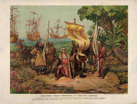 Kolumbus landet auf der Insel San Salvador am 12. Oktober 1492 1893
