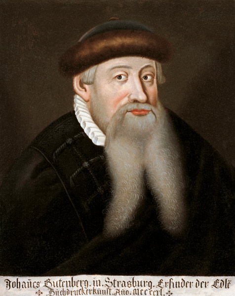 Porträt von Johannes Gutenberg von Unbekannter Künstler