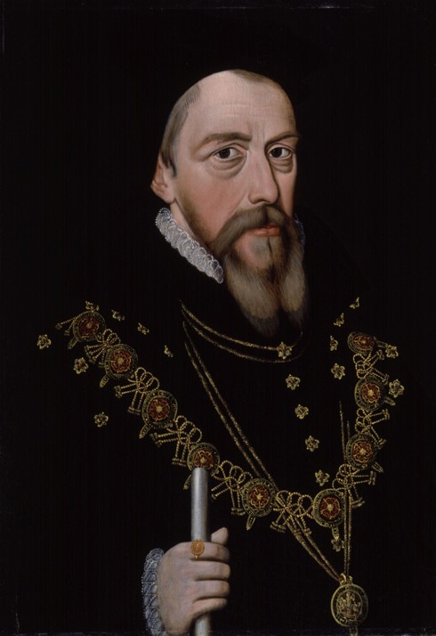 William Cecil, 1. Baron Burghley (1521-1598) von Unbekannter Künstler