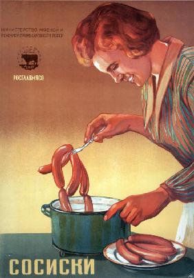 Würstchen (Werbeplakat) 1952