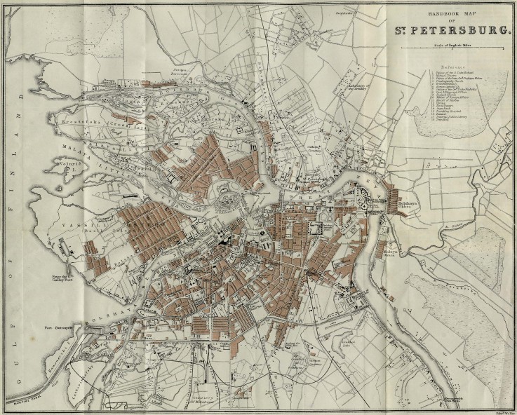 Plan von Petersburg von Unbekannter Meister