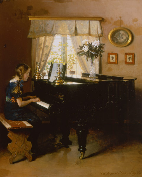 Die Klavierstunde von Valdemar Vincent Kornerup