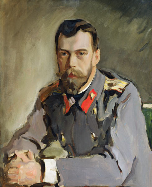 Porträt des Kaisers Nikolaus II. (1868-1918) von Valentin Alexandrowitsch Serow