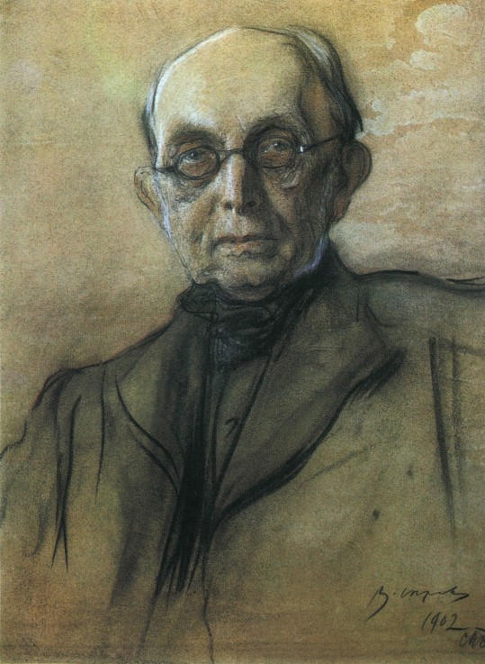 Bildnis Konstantin Petrowitsch Pobedonoszew von Valentin Alexandrowitsch Serow
