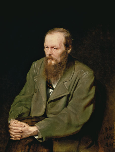 Portrait of Fyodor Dostoyevsky (1821-81) von Vasili Grigorevich Perov