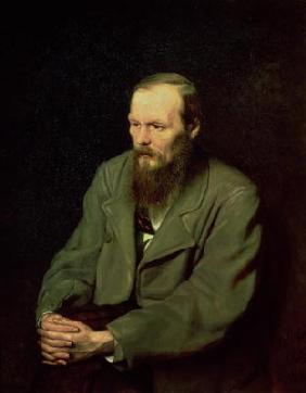 Portrait of Fyodor Dostoyevsky (1821-81) 1872 (oil on canvas) 19th
