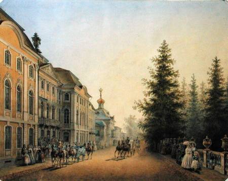 Court Departure at the Main Entrance of the Great Palace von Vasili Semenovich Sadovnikov