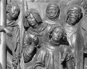 Der Bamberger Altar (Detail der Geburt Christi): Hirten 1520-23