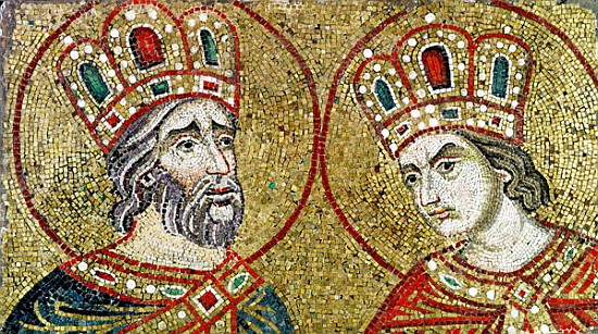 Constantine the Great (270-337) and St. Helena von Veneto-Byzantine School