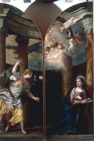 P.Veronese / Annunciation to Mary / Ptg. von Veronese, Paolo (eigentl. Paolo Caliari)