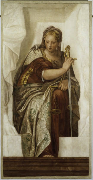 Justitia / Painting by Veronese von Veronese, Paolo (eigentl. Paolo Caliari)
