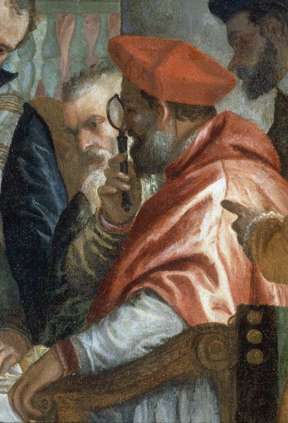 P.Veronese / Cardinal with Magn.Glass von Veronese, Paolo (eigentl. Paolo Caliari)