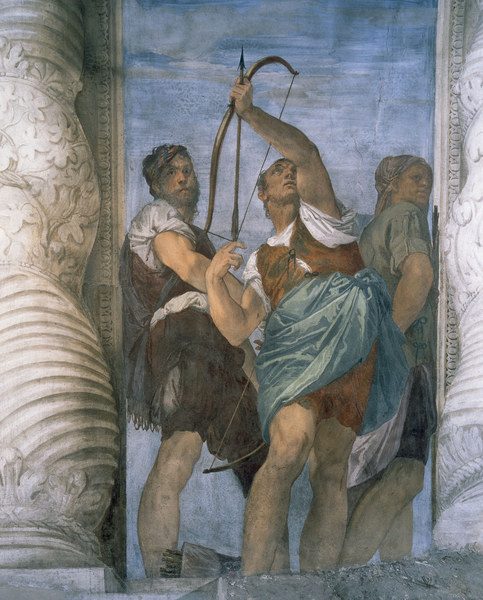 Veronese / Three bowmen von Veronese, Paolo (eigentl. Paolo Caliari)