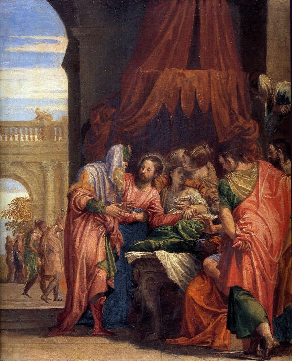 Die Auferweckung der Tochter des Jairus von Veronese, Paolo (eigentl. Paolo Caliari)