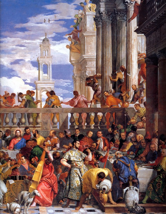 Das Hochzeit zu Kana (Detail) von Veronese, Paolo (eigentl. Paolo Caliari)