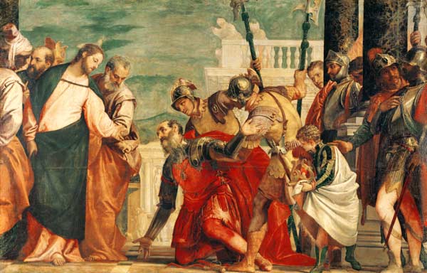 Jesus und der Hauptmann von Kapernaum. von Veronese, Paolo (eigentl. Paolo Caliari)