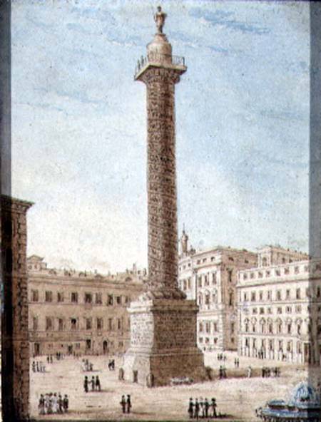 The Column of Marcus Aurelius, Rome  on von Victor Jean Nicolle