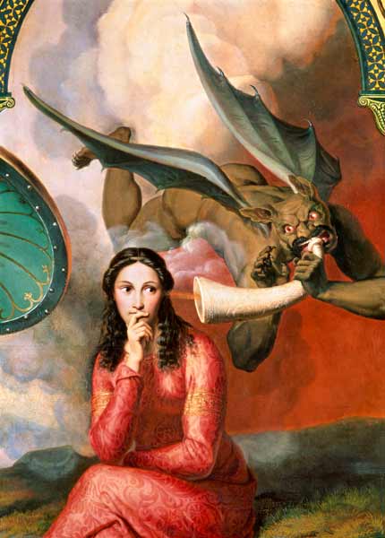 Good and Evil: the Devil Tempting a Young Woman von Victor Orsel