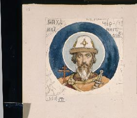 Heiliger Großfürst Michael von Tschernigow (Entwurf für die Fresken in der Wladimirkathedrale in Kie