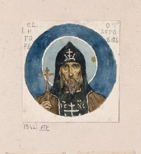 Heiliger Igor von Tschernigow (Entwurf für die Fresken in der Wladimirkathedrale in Kiew)
