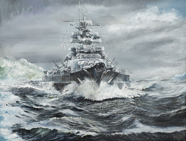 Bismarck off Greenland coast 23rd May 1941 von Vincent Alexander Booth