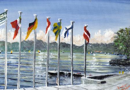 Flags on Lac Leman 2010