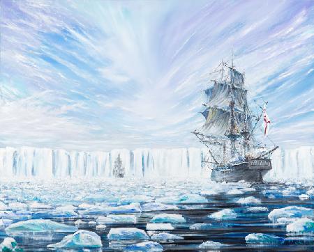 James Clark Ross discovers Antarctic Ice Shelf Jan 1841, (2) 2016