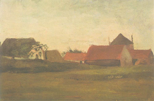 Bauernhäuser in Loosduinen von Vincent van Gogh