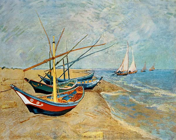 Boote am Ufer von Vincent van Gogh