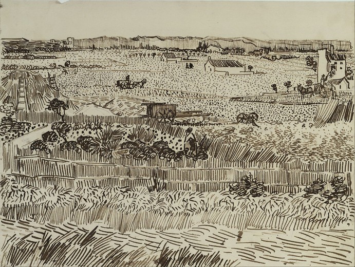 Ernte in der Provence (für Émile Bernard) von Vincent van Gogh