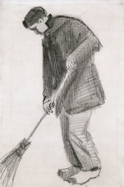 The street cleaner (charcoal) von Vincent van Gogh