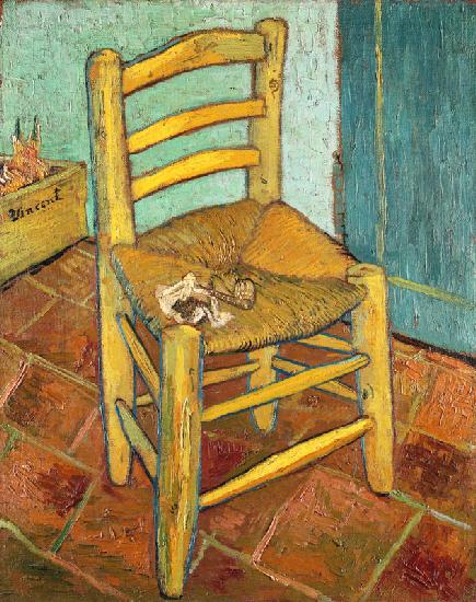 Van Gogh's Stuhl in Arles mit Pfeife