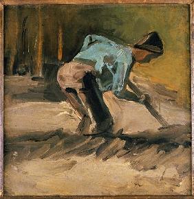 Man at Work, c.1883 (oil on paper laid down on panel)
