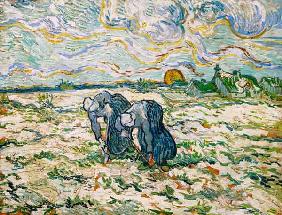 V.van Gogh, Peasant Women Digging/Paint.