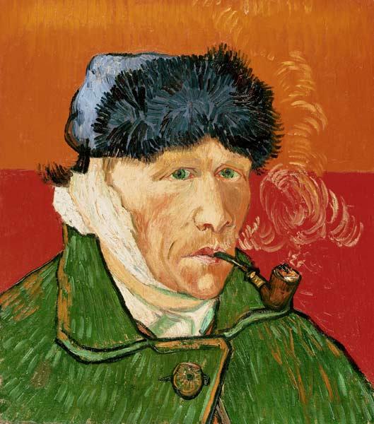 Self Portrait with Bandaged Ear and Pipe 1889