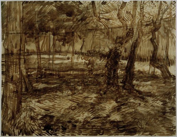 v.Gogh, Corner in Asylum Garden / 1889 von Vincent van Gogh