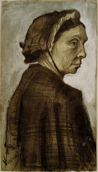 V.van Gogh, Head of a Woman /Draw./ 1882 von Vincent van Gogh