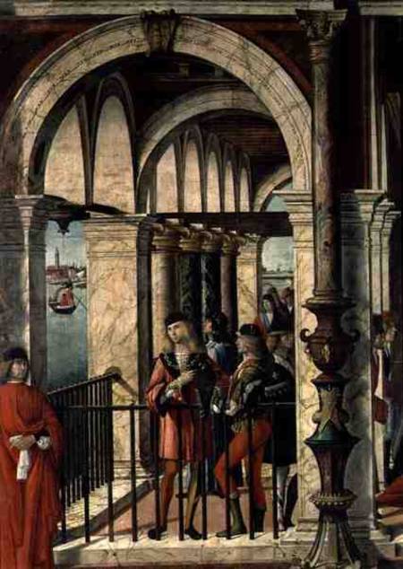 The Arrival of the English Ambassadors, detail, from the St. Ursula cycle von Vittore Carpaccio