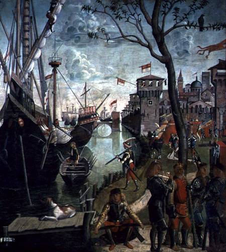 Arrival of St.Ursula during the Siege of Cologne, from the St. Ursula Cycle von Vittore Carpaccio