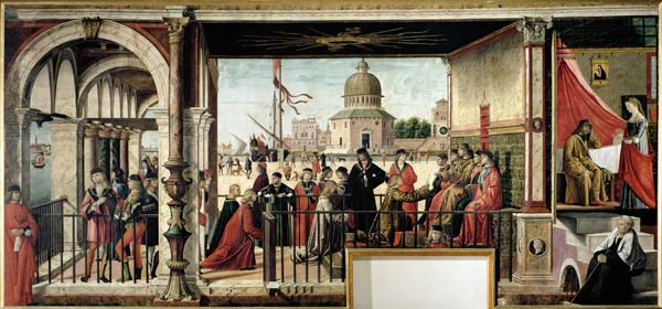 The Arrival of the English Ambassadors, from the St. Ursula Cycle von Vittore Carpaccio