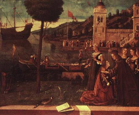 St.Ursula taking leave of her father von Vittore Carpaccio