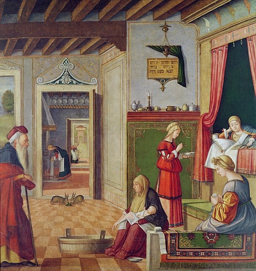 The Birth of the Virgin, 1504-08 (see also 204962) von Vittore Carpaccio