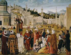 Predigt des hl. Stephanus vor den Toren Jerusalems um 1520