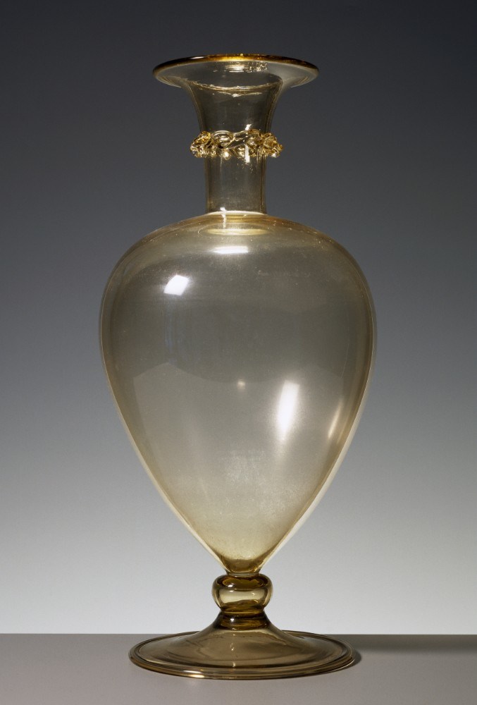 Veronese Vase mit Spitze um den Hals von Vittorio Zecchin