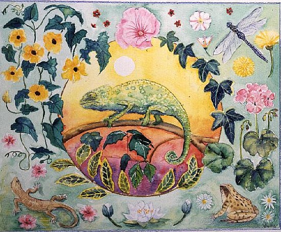 Chameleon (month of June from a calendar)  von Vivika  Alexander
