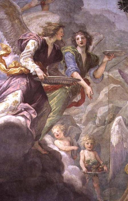Christ served by Angels, detail of angels and cherubs von Volterrano (eigentl. Baldassare Franceschini)