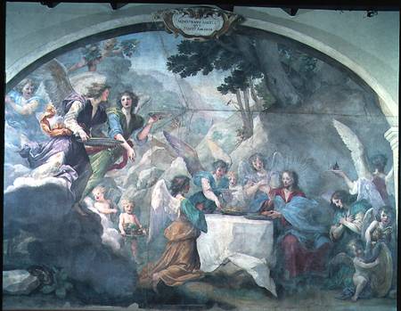Christ served by Angels von Volterrano (eigentl. Baldassare Franceschini)